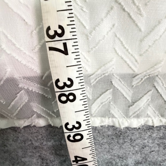 White Chevron Festival Cold Shoulder Flutter Sleeve A Line Dress Size 1 Boho - Picture 6 of 7